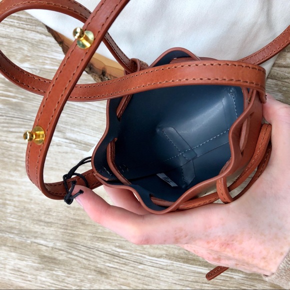 NWT MANSUR GAVRIEL Baby Bucket Bag Brandy Leather - Picture 11 of 15